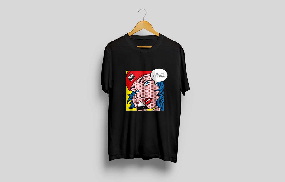 Billebeino Pop Art Woman T-Shirt Design