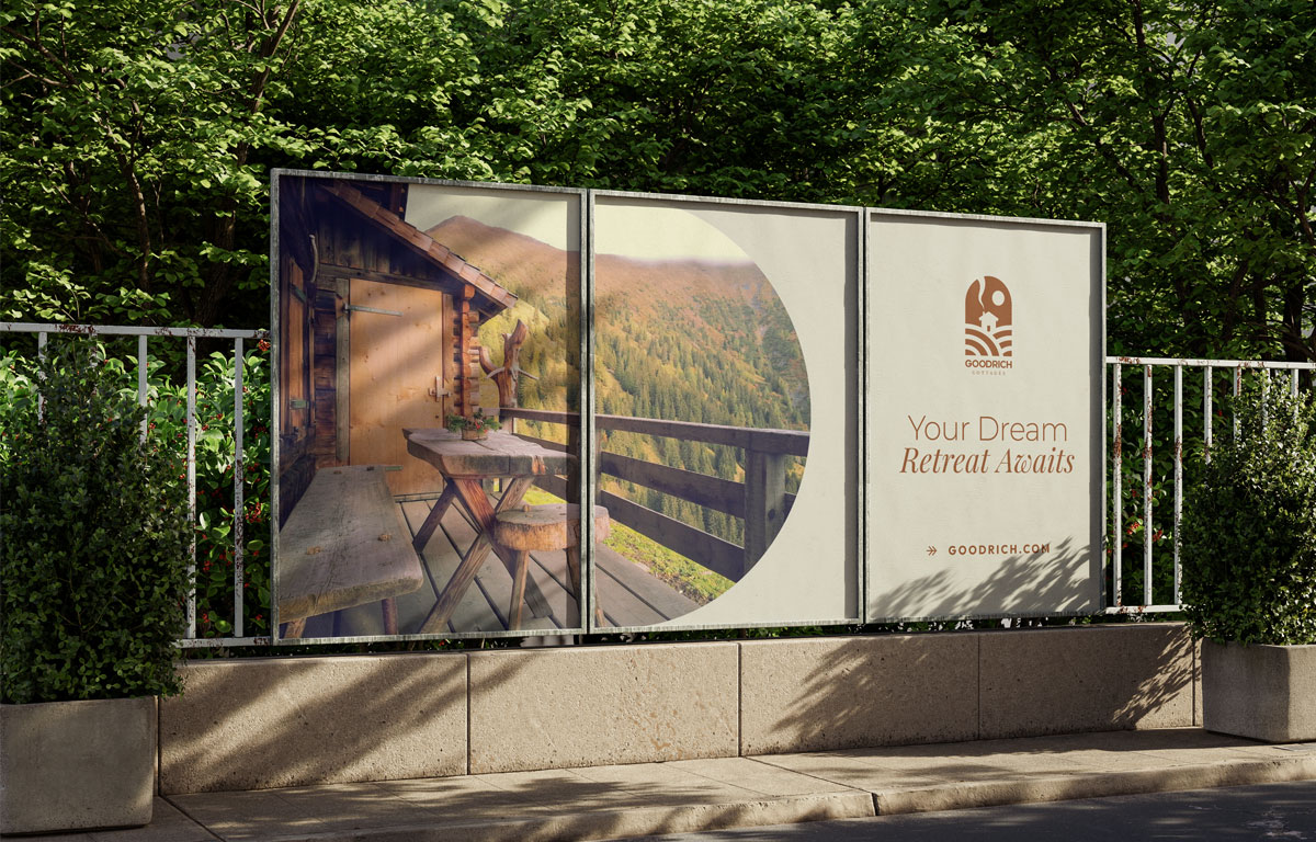 Luxury Holiday Home Rental Business Street Billboard Design