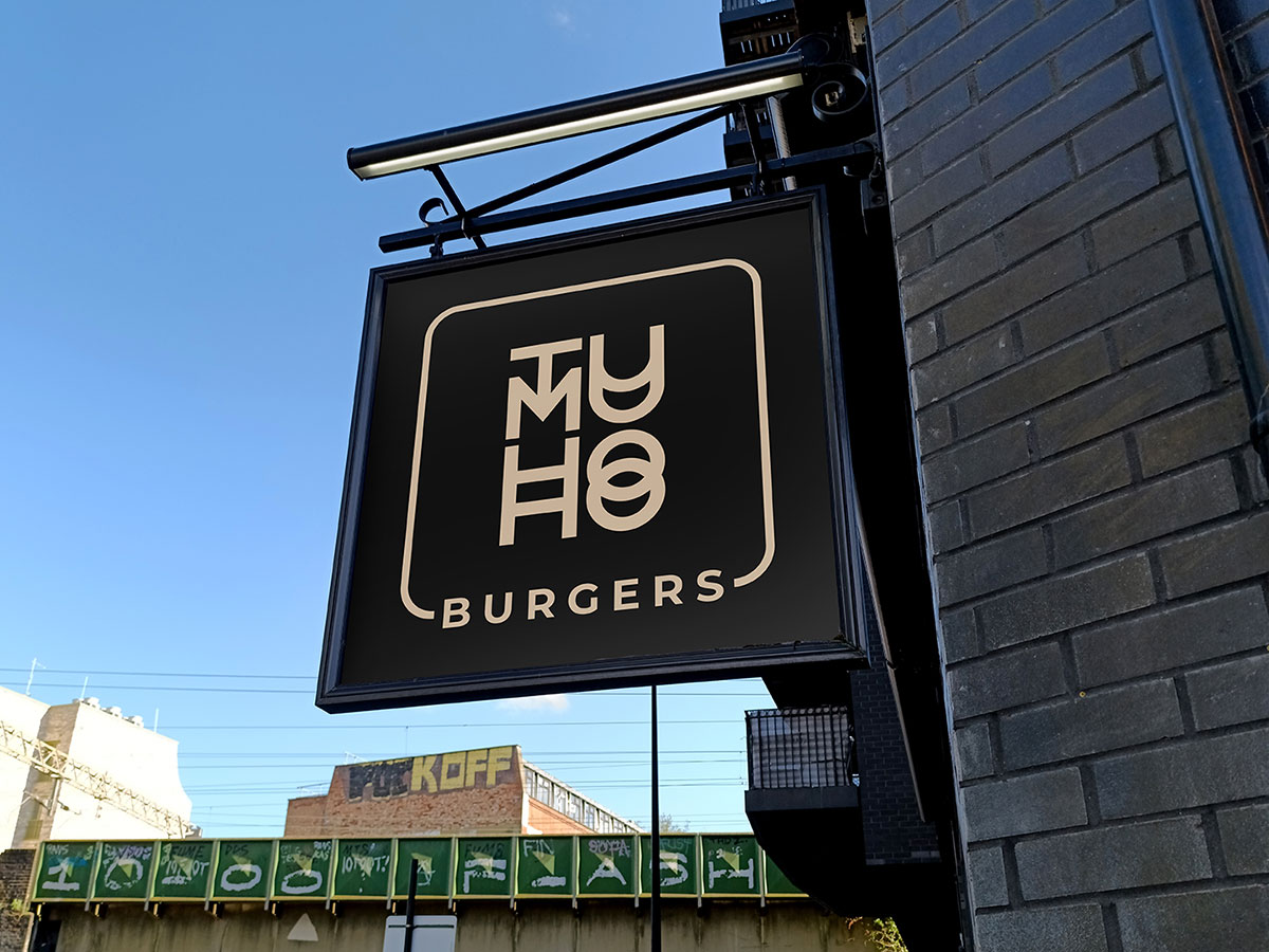 Restaurant or Bar Hanging Sign Mockup