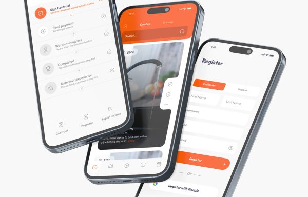 task hire app ui demo