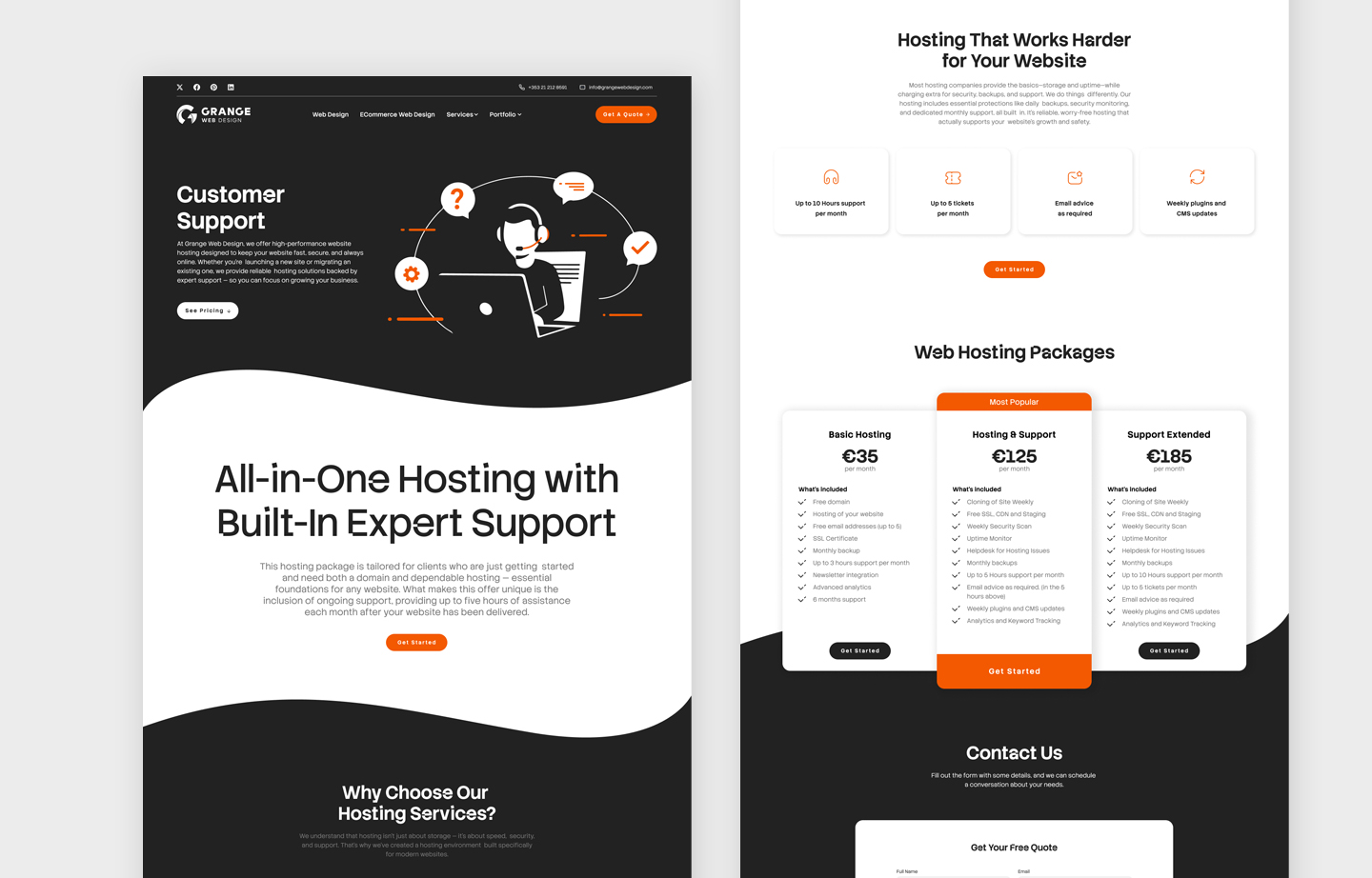 A web design agency website design freelance project